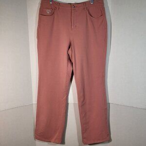 Dream Jeannes by Quacker Factory Women's Stretch Jeans Size 14 Salmon Pink